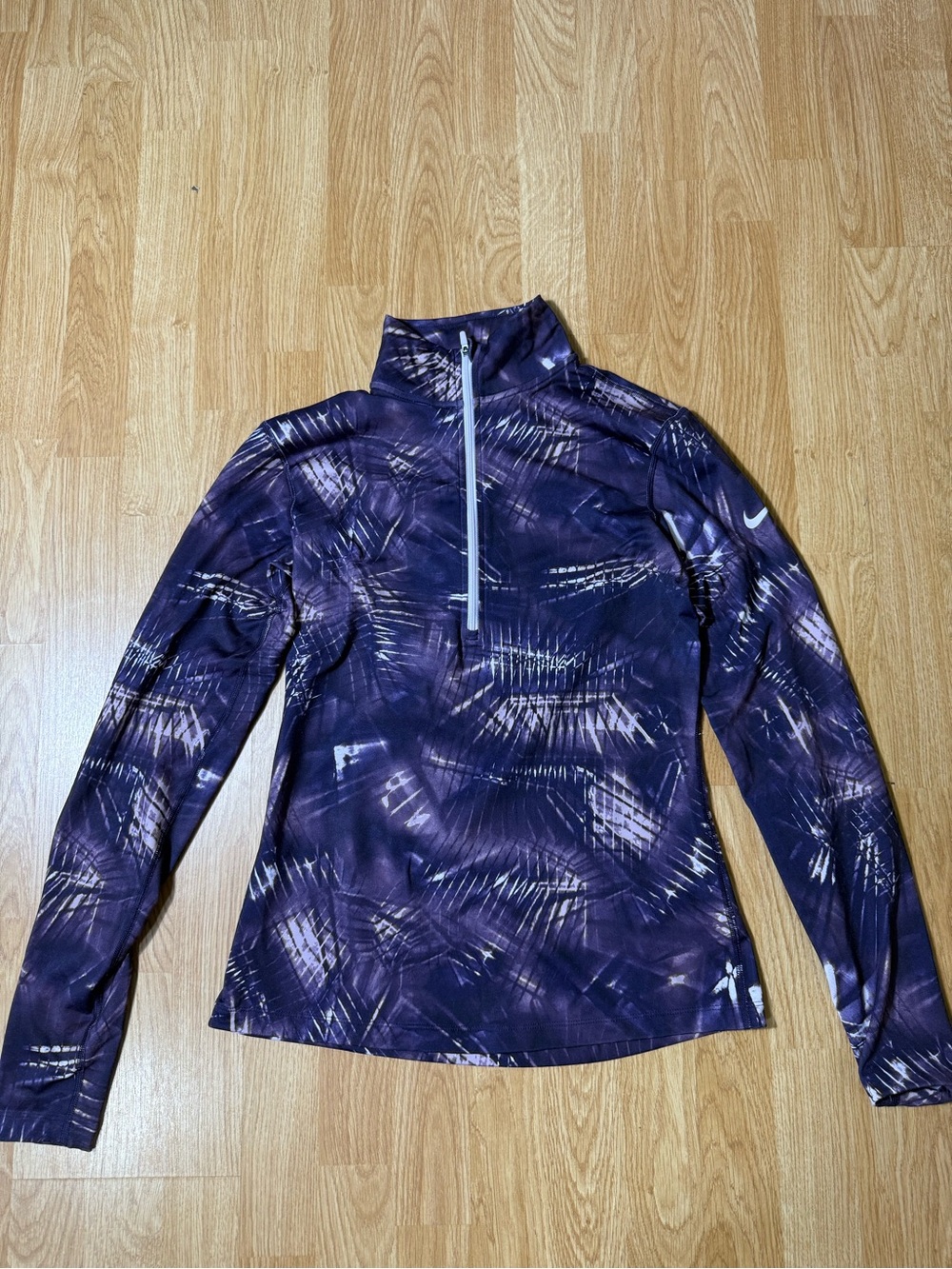 Nike Pro Warm Dri-Fit Half-Zip Top in Purple Dynasty Bleach Lilac - Size M